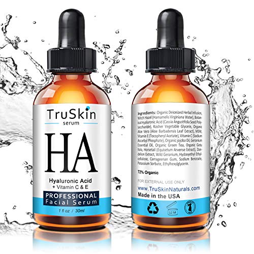 The BEST Hyaluronic Acid Serum for Skin & Face with Vitamin C, E, Organic Jojoba Oil, Natural Aloe and MSM - Deeply Hydrates & Plumps Skin to Fill-in Fine Lines & Wrinkles - (1oz): Beauty