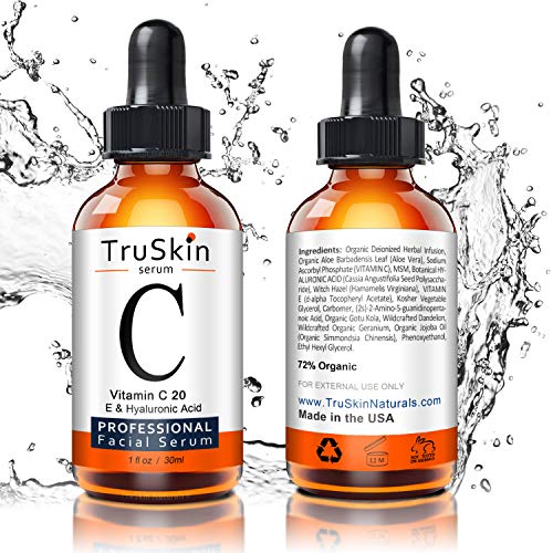 TruSkin Vitamin C Serum for Face, Topical Facial Serum with Hyaluronic Acid, Vitamin E, 1 fl oz: Gateway