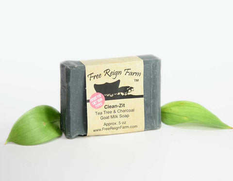 Clean Zit - Tea Tree & Charcoal Goat Milk Soap - 4 Pack