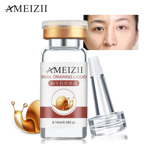 AMEIZII Snail Essence Hyaluronic Acid Serum Moisturizing Whitening Lifting Firming Essence Anti-Aging Face Skin Care Repair 1Pcs