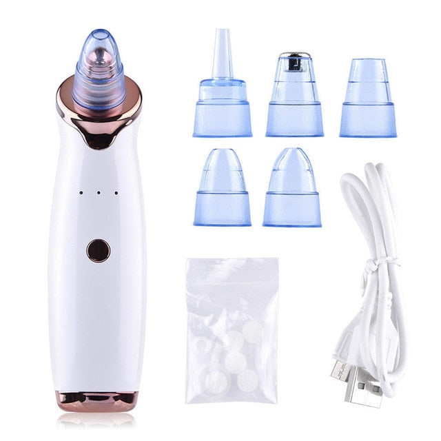 Electric Facial Pore Blackhead Vacuum  Remover with 5 Probes— Professional Facial Care Tools