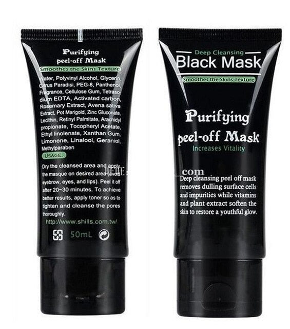 Black Facial Mask Blackhead/Acne Remover Peeling Treatment for Deep Purifying Cleansing